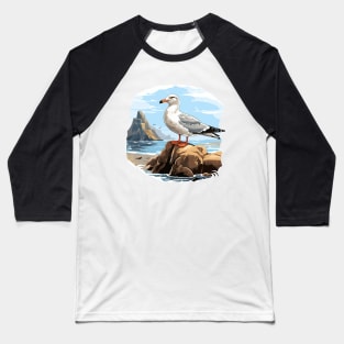 Cute Seagull Baseball T-Shirt